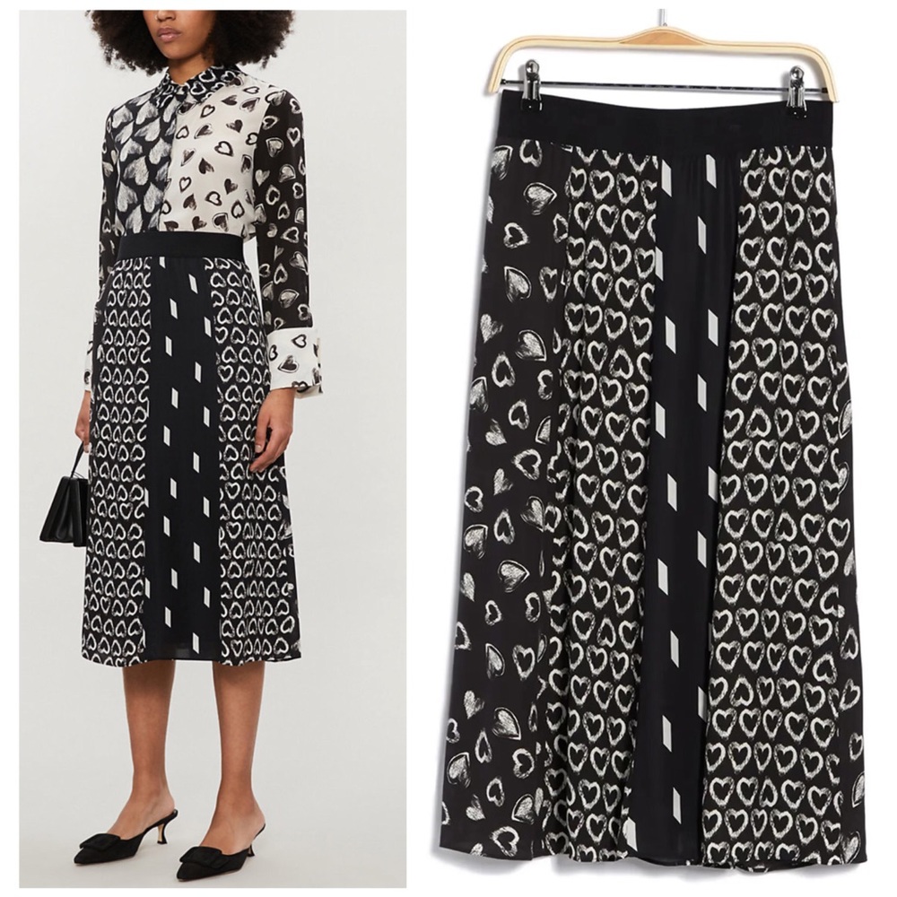 🆕 alice + olivia Melda Hearts Gathered Midi Skirt